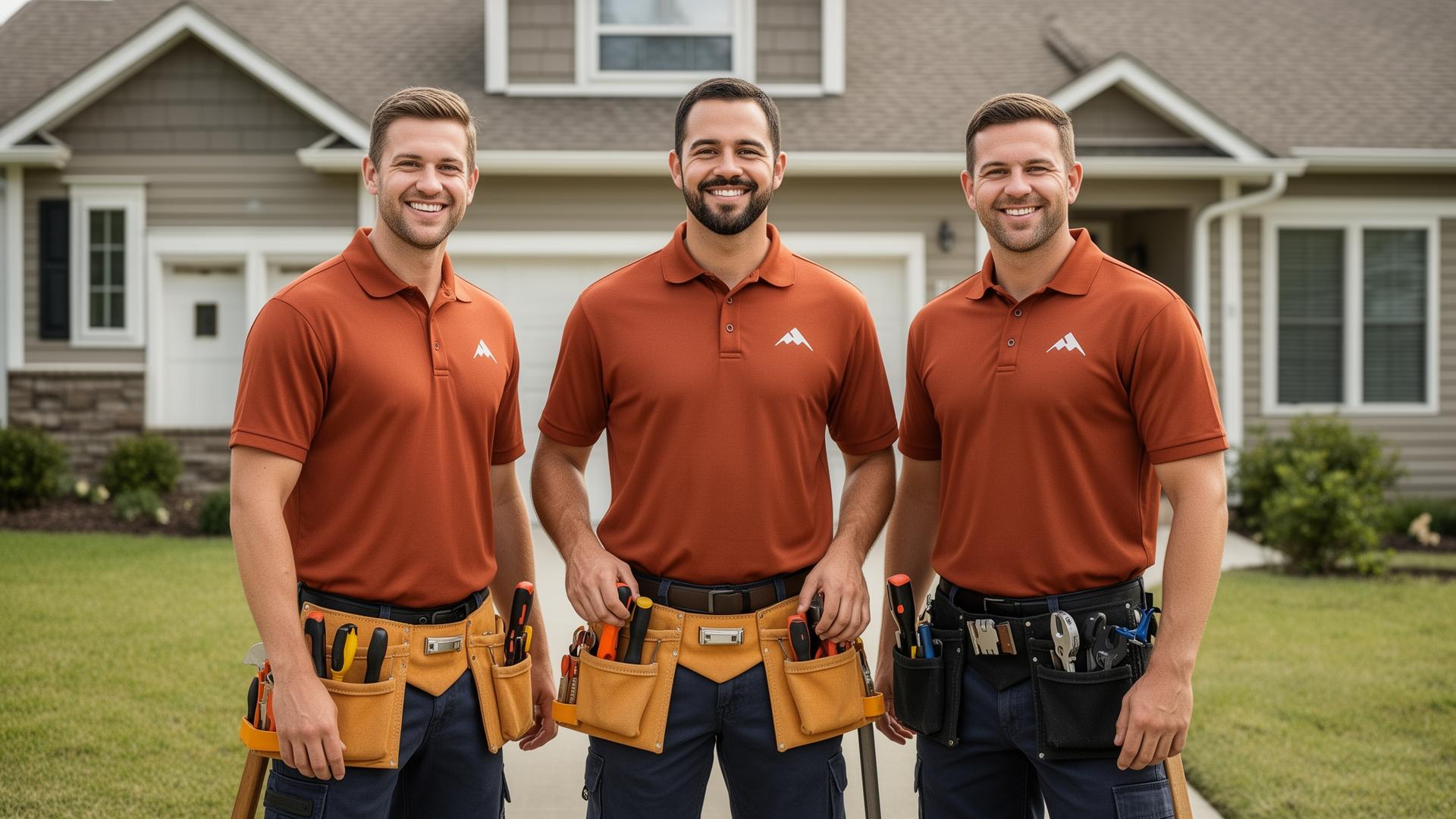 Summit Home Services team in branded uniforms